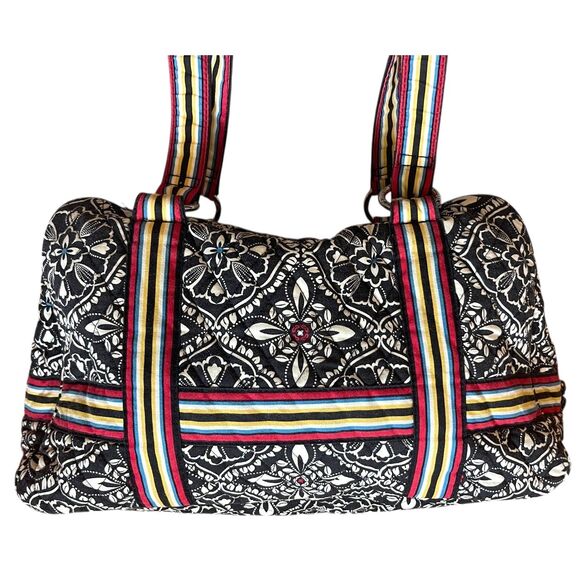 Vera Bradley Shoulder Bag Retire Print Barcelona Tote Handbag Travel Work Casual - Picture 2 of 11